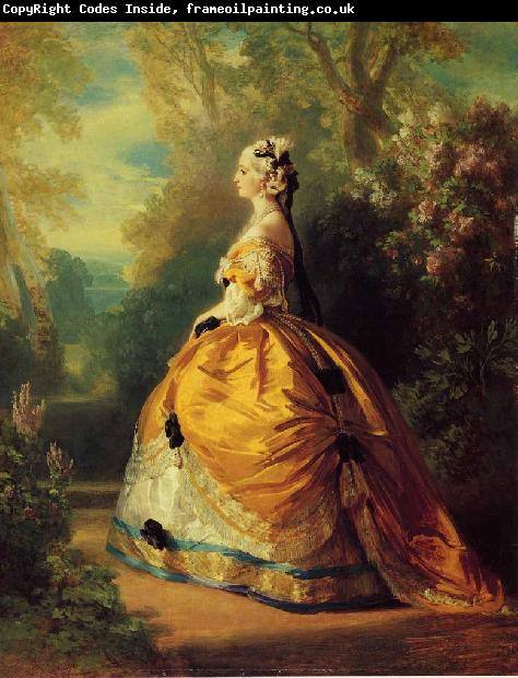 Franz Xaver Winterhalter The Empress Eugenie a la Marie-Antoinette